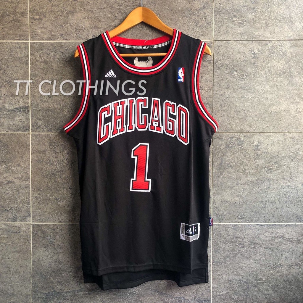 เสื้อChicago Bulls สีดำ แบบเดียว Derrick Rose NBA