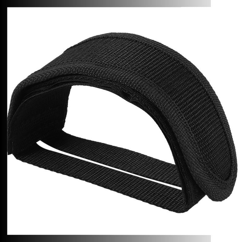 Fixed Gear Fixie BMX จักรยานจักรยาน Anti-slip สายรัดกาวคู่เหยียบ Toe คลิปสายเข็มขัดสีดํา u1bhhrhds