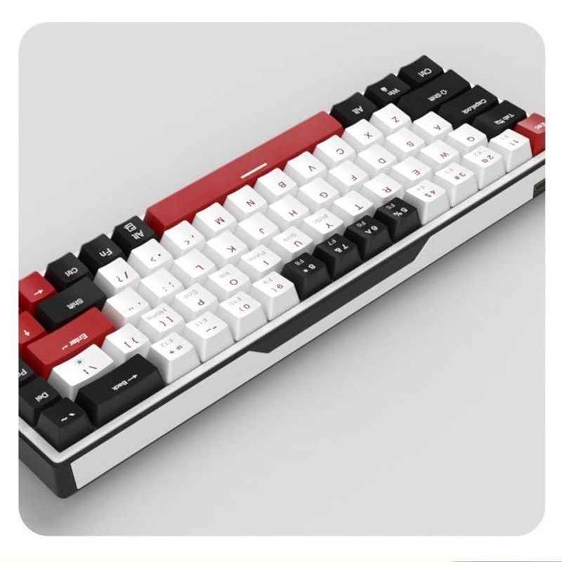 689-Key Mechanical Keyboard Full-Key No-Flush Plug-In Switch Ice Blue-Light Green Switch Red Switch 