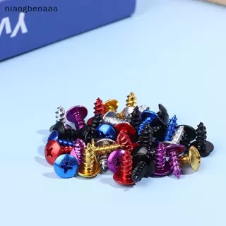 (niangbenaaa) 30 ชิ้น/Pa M5*12 มม.อลูมิเนียมอัลลอยด์รถจักรยานยนต์ Cross Head Self Tapping Bolts สกรู Nut หัวกลมเกลียวเส้นผ่านศูนย์กลางใหม่