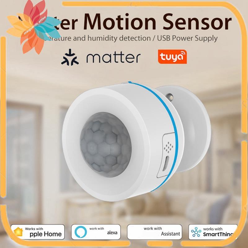 Tuya Matter Thread PIR Motion Sensor Human Body Motion เครื่องตรวจจับอินฟราเรดทํางานร่วมกับบ้าน
