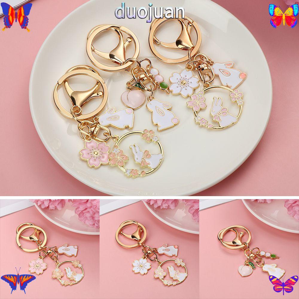 DUOJUAN พวงกุญแจของขวัญน่ารัก Charm Rabbit