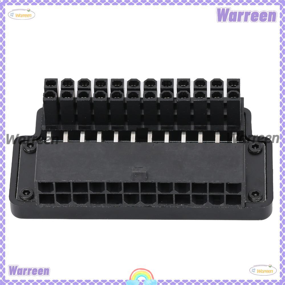 WARREEN ATX 24Pin Adapter, Female To Male Low Profile Power Adapter, ทนทาน 90 องศาเมนบอร์ด Power Con