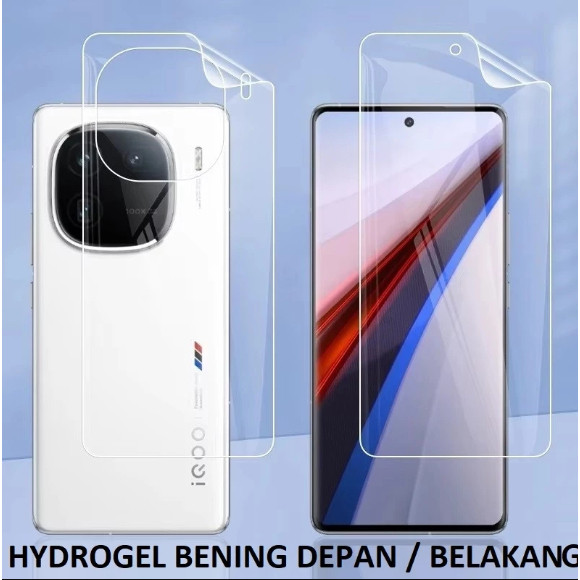 LAYAR Hydrogel CLEAR FRONT/กลับ iQOO Neo 10/i QOO 15R 15 13 12 11 Z10 Lite Z9 Z9X Z7 Z7x ป้องกันหน้า