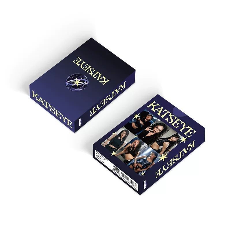 55 ชิ้น katseye Laser Photocards กลุ่มสาวเกาหลีการ์ดพิมพ์ตัวเองอัลบั้มรูปสีชมพู