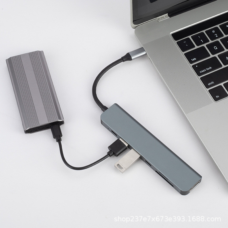 Typec เป็น hdmi 7-in-1 Docking Station Card Reader 4K HD TYPE-C7IN1 Docking Station Converter GBY4