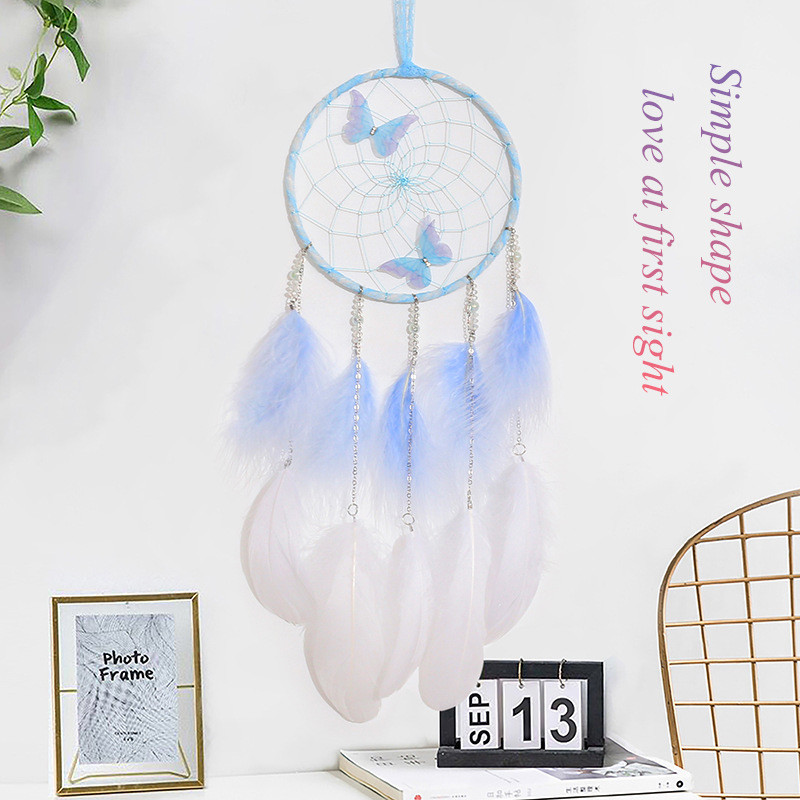 Girl Dream Catcher Mori Series Dream Catcher เครื่องประดับสําเร็จรูปชายหญิงของขวัญวันเกิดห้องนอนจี้ล