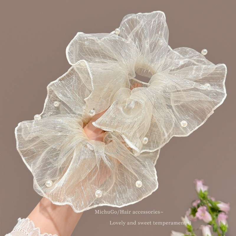 สร้อยผมบลิง สไตล์เกาหลีสำหรับหน้าร้อน พร้อม scrunchies และคลิปยันต์สำหรับผู้หญิง