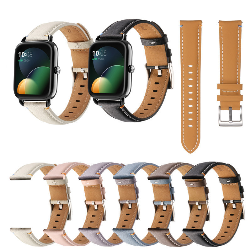 สําหรับ Haylou Solar LS05 RT LS05S RS3 LS04 RT2 LS10 GST LS02 RS4 Plus สายรัดข้อมือสายหนัง