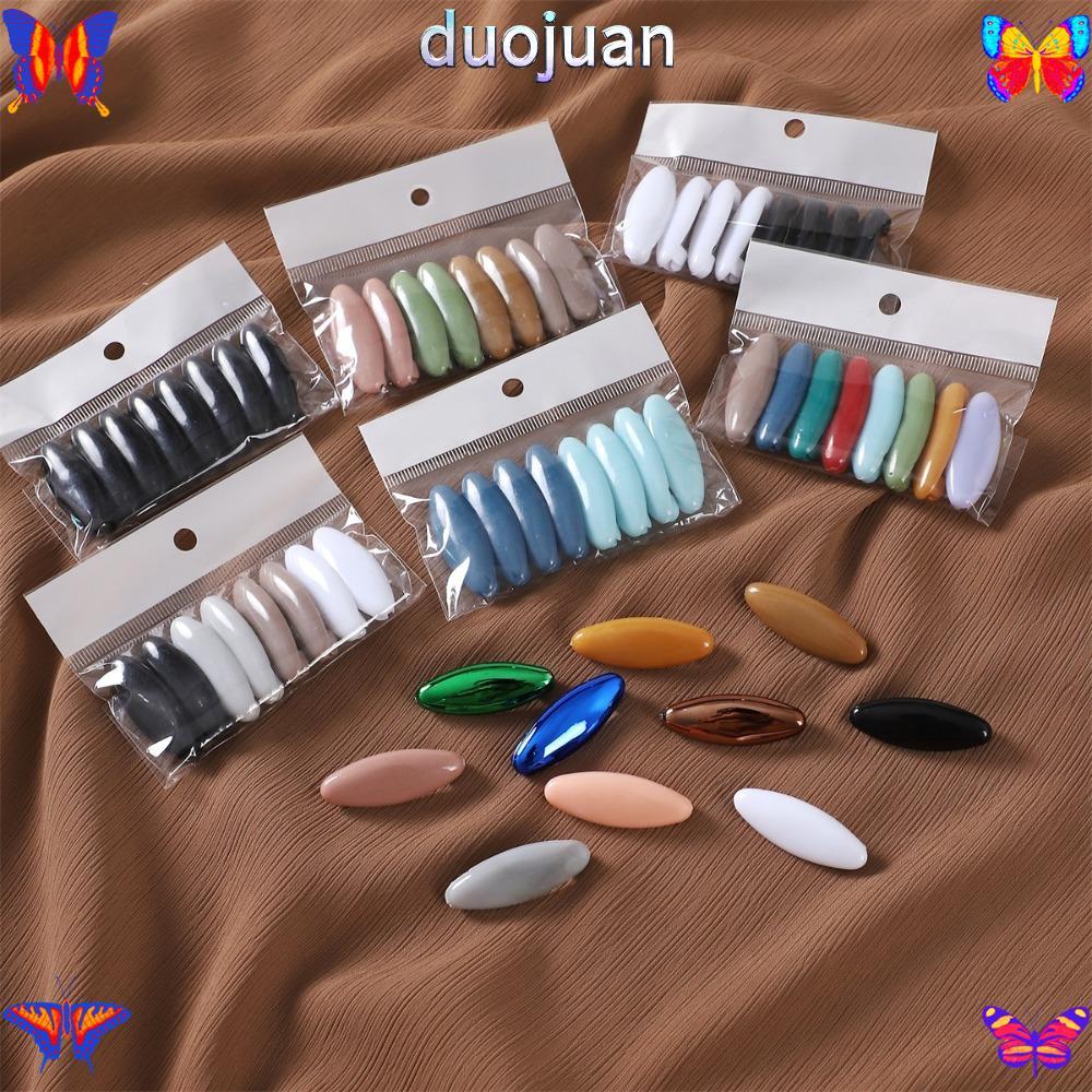 DUOJUAN 8 ชิ้น/เซ็ต Hijab เข็มกลัด, Elegantly ผ้าพันคออุปกรณ์เสริมเข็มกลัดพลาสติกเข็ม, คุณภาพสูงสีทึบ Fix ผ้าพันคอความปลอดภัย Pin