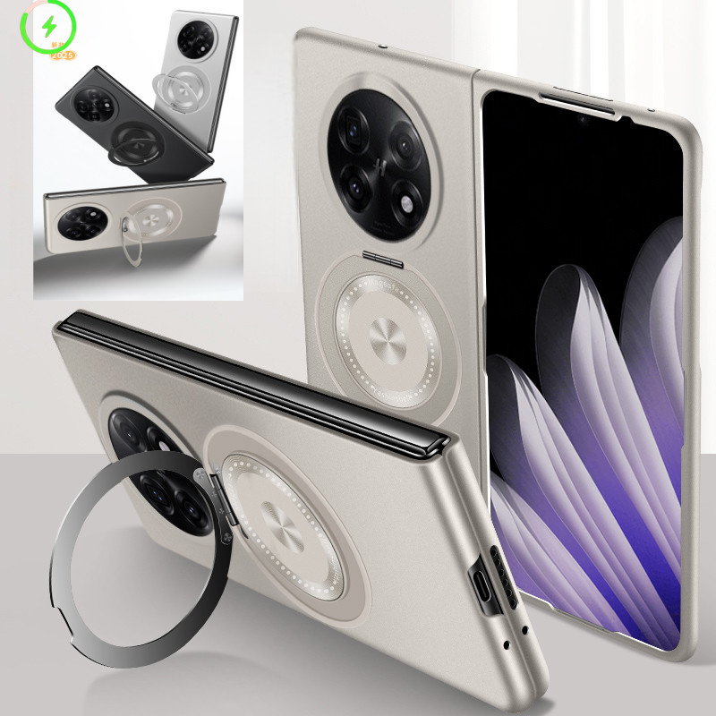 ฝาครอบเคสแหวนโลหะหมุนได้แม่เหล็กสําหรับ OPPO Find N6 Find N5 N3 N2 ฝาครอบป้องกันแบบบาง – โปรปัง