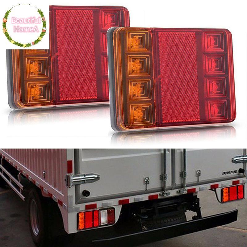 BHome กันน้ํา 8 LED Trailer Light ไฟท้ายด้านหลัง 12V DC รถ Tru เรือคาราวาน TH