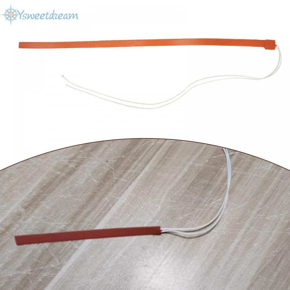 【SWTDRM】50W 12V Engine Oil Tank Silicone Heating Pad Flexible Thermal Heater 1.2*50cm