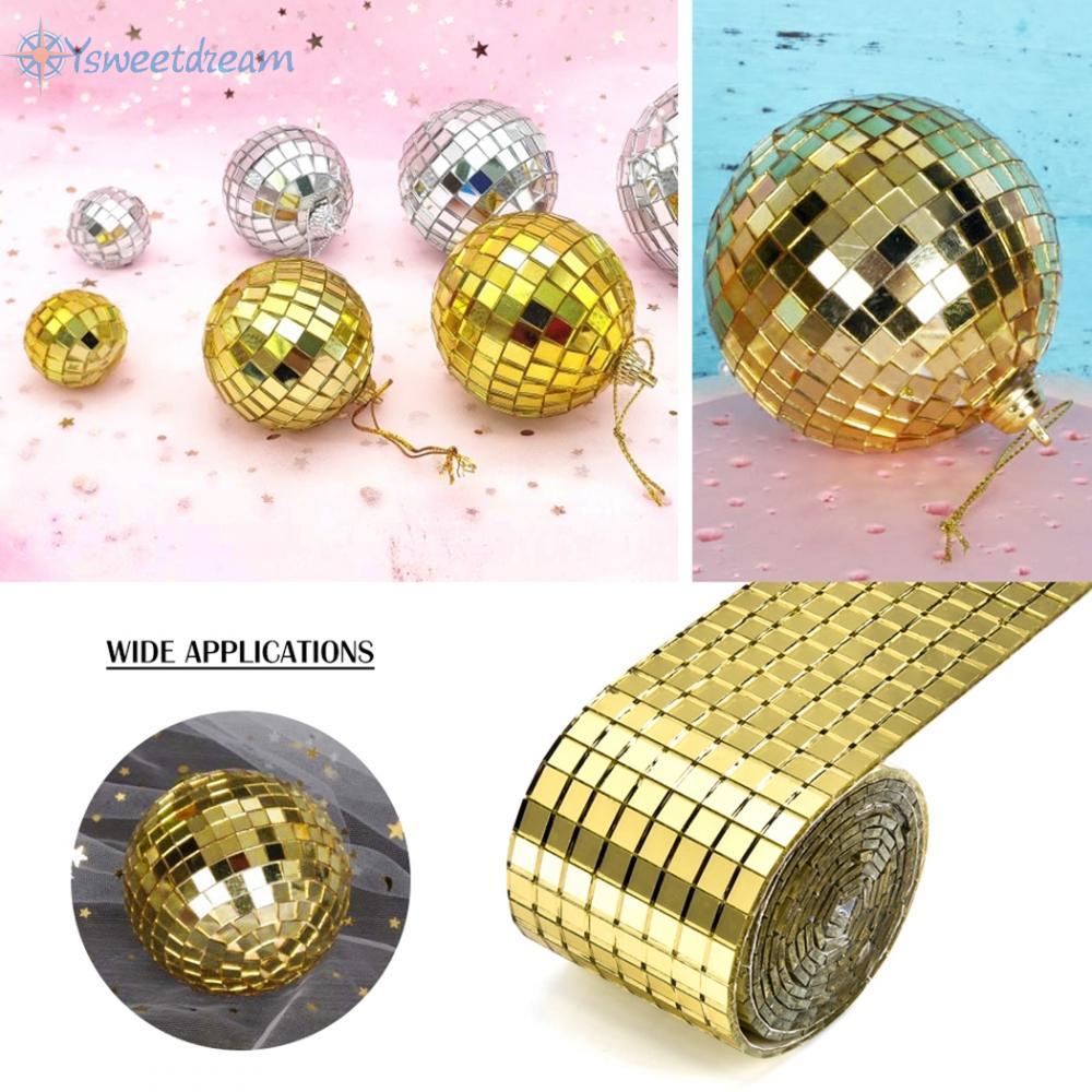 【SWTDRM】Elegant Wall Accent with Self Adhesive Mirror Mosaic Sticker Tiles Crystal Glass