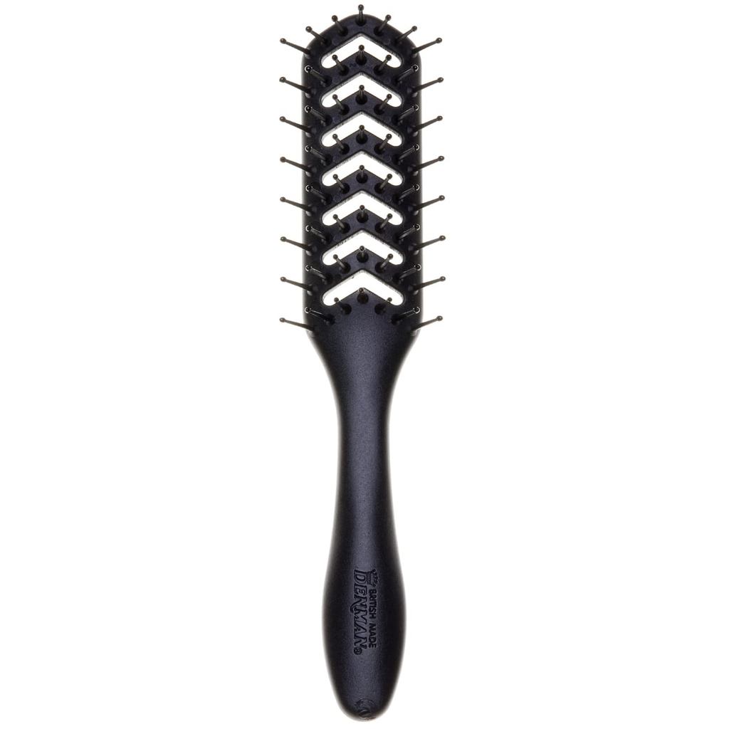 Denman Brush D200 Black, Sleek Design for All Hair Types, Tricor Industries