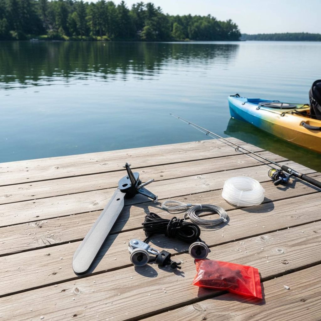 ไนลอนยาวนานก่อสร้าง Kayak Rudder คุณภาพสูงตกปลา Kayak Rudder Kit