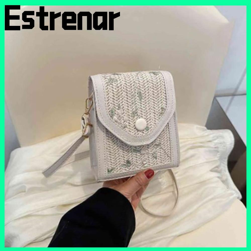 ESTRENAR Leisure Crossbody Bag for Women, Resistance To Dirt Weave Fashion Niche Design Shoulder Bag