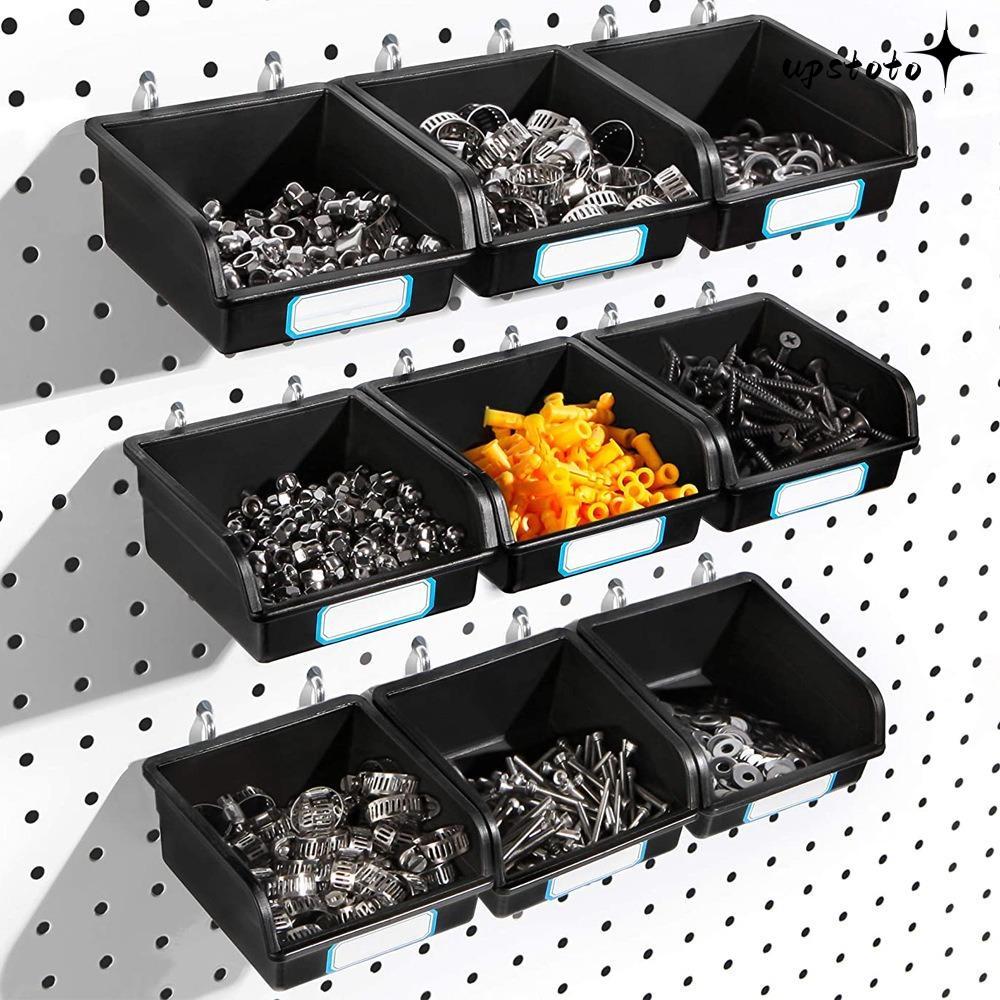 UPSTOTO ถัง Pegboard, ตะขอ PP Pegboard, กล่อง Pegboard