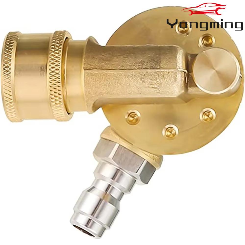 Yangming ทําความสะอาด Adaptor, ข้อต่อทองเหลือง 1/4 "การเชื่อมต่ออย่างรวดเร็ว, ปฏิบัติ PSI Pivoting อุปกรณ์รดน้ําสําหรับเครื่องซักผ้าความดันสิ่งที่แนบมา