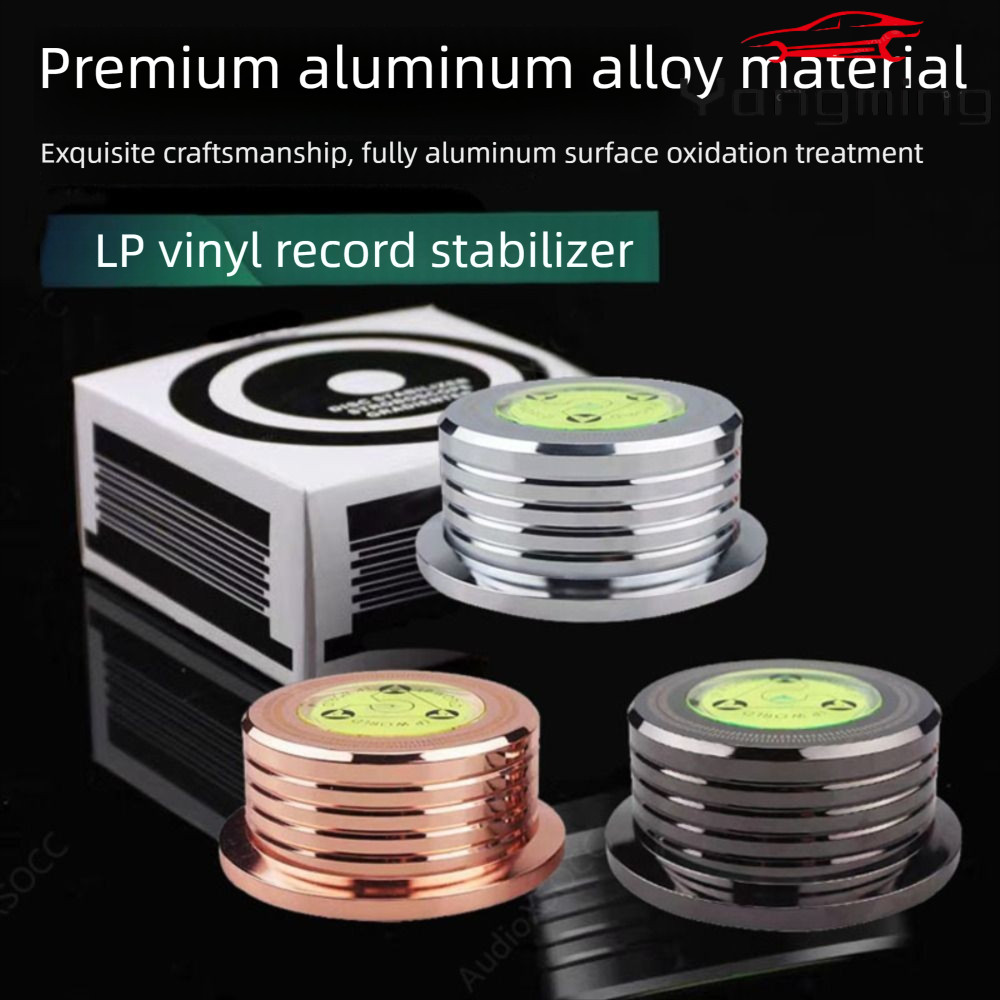 YANGMING บันทึกน้ําหนัก Stabilizer, 50Hz Alloy LP Vinyl Record Player Stabilizer,คุณภาพสูง Bubble Le