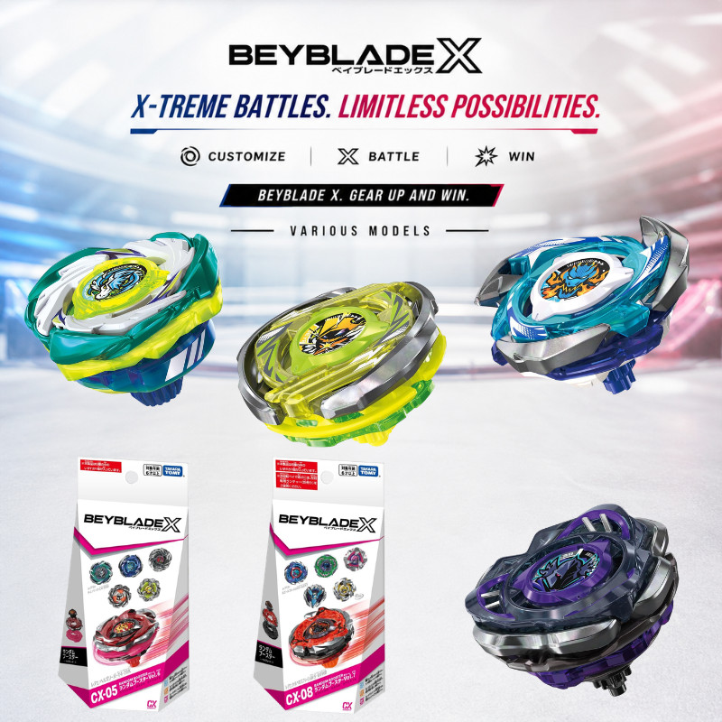 Bey X CX-01 CX-02 CX-03 CX-04 Starter Booster Battle Set Toy