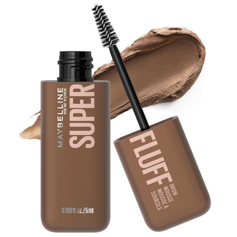 Superfluff EyebrowVlumizingMousse, สร้างคิ้วที่นุ่มนวลและเต็ม, สวมใส่ทั้งวัน, ป้องกันเม็ด, Mebelline