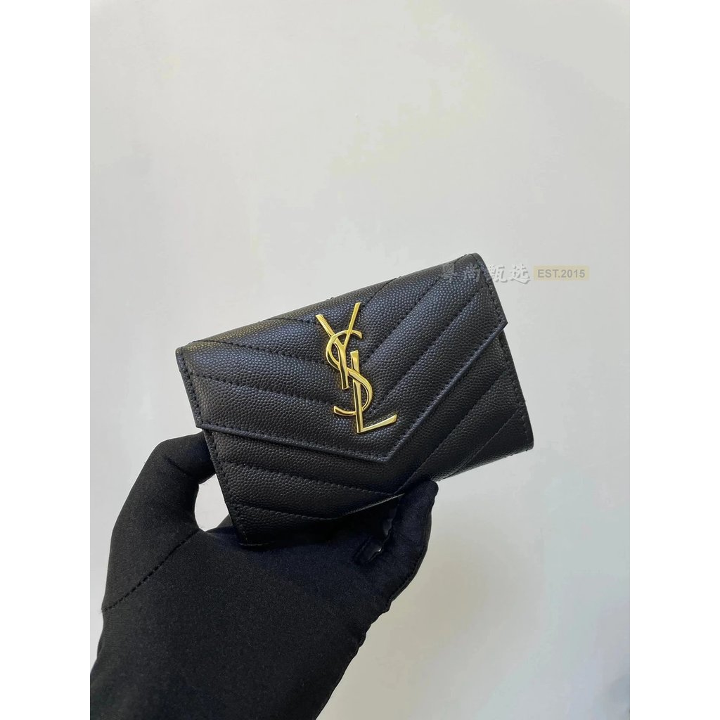 สไตล์คาเวียร์ Saint Laurent YSL Card Holder กระเป๋าสตางค์กระเป๋าสตางค์กระเป๋าเหรียญกระเป๋ากระเป๋าสตา
