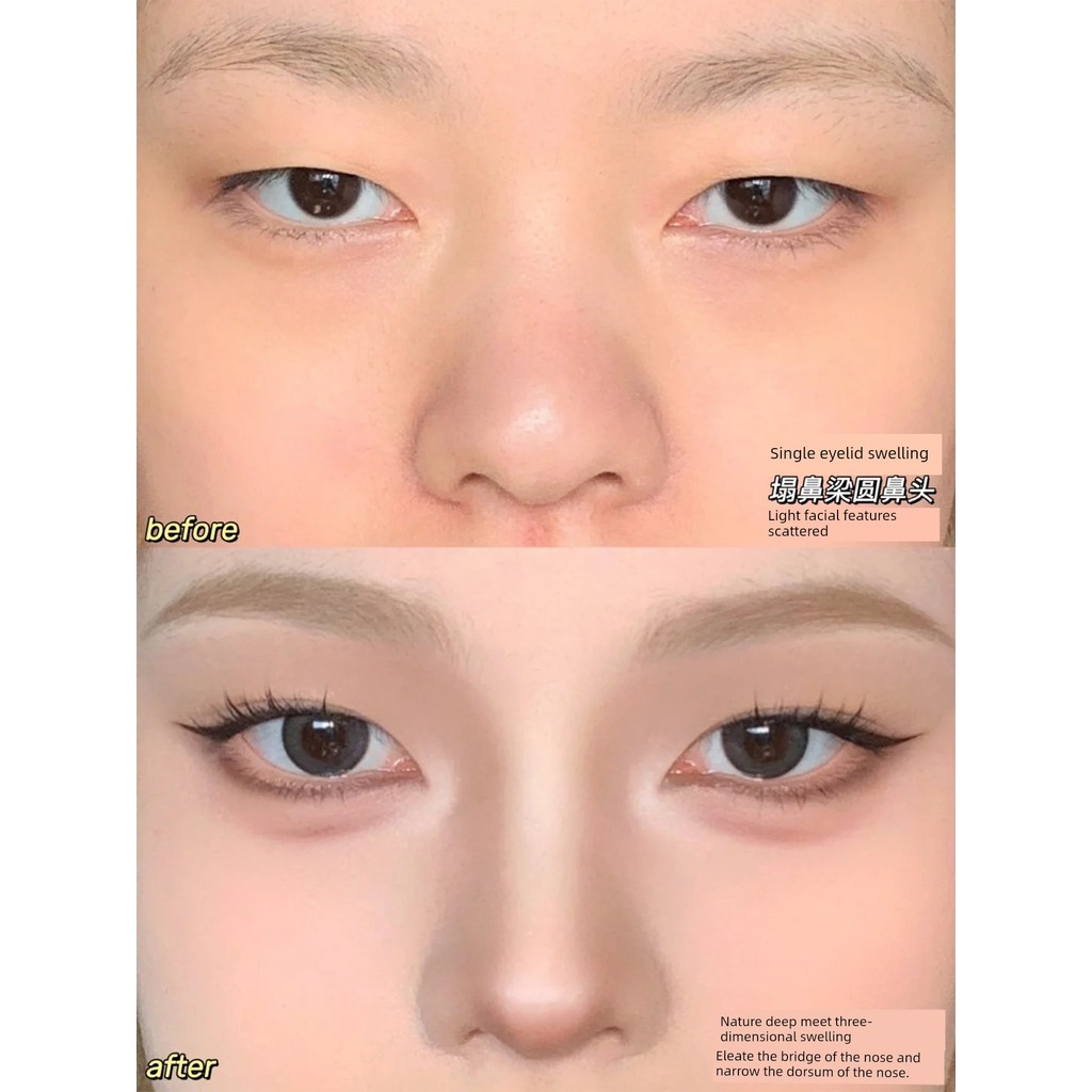 คอนทัวร์หน้า คอนทัวร์ Ooo ปากกาคอนทัวร์สองหัว Matte Brightening คอนซีลเลอร์ดินสอสีขนาดเล็ก Shadow Hi