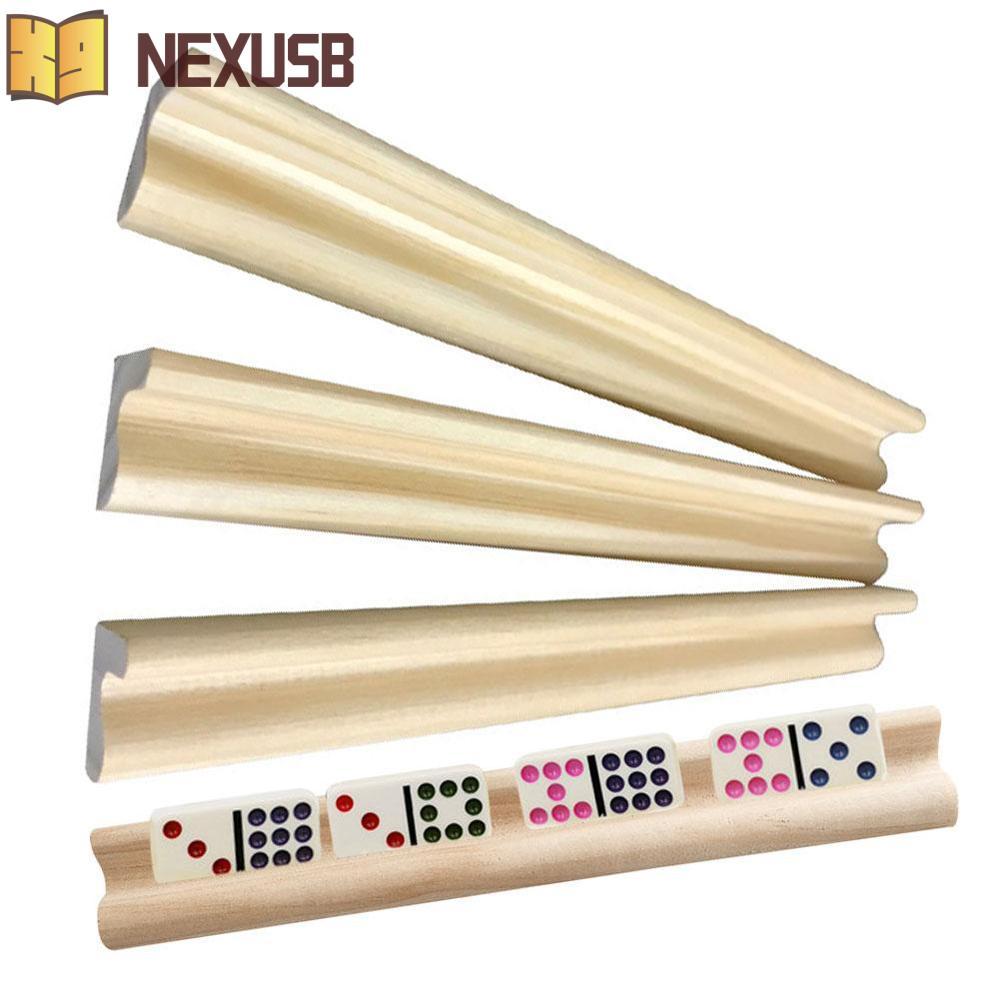 NEXUSBEAM Domino Holders 4 Racks Domino Games ผู้เล่นมืออาชีพ Chickenfoot ผู้ใหญ่ Domino Trays Holde