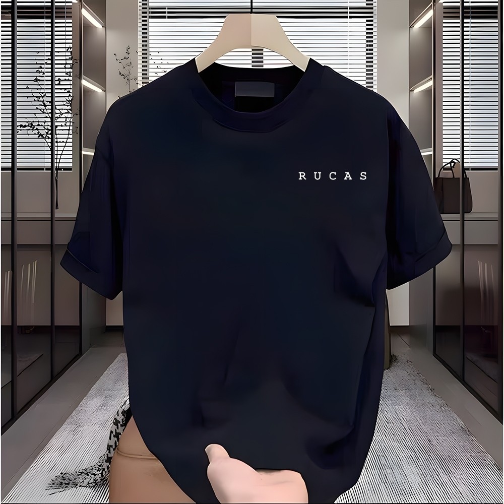 KATUN RUCAS ผู้ชายอินเทรนด์เสื้อยืด Rucas เสื้อ Regular Fit Graphic Tee Oversize ผ้าฝ้าย 100% สบายสี
