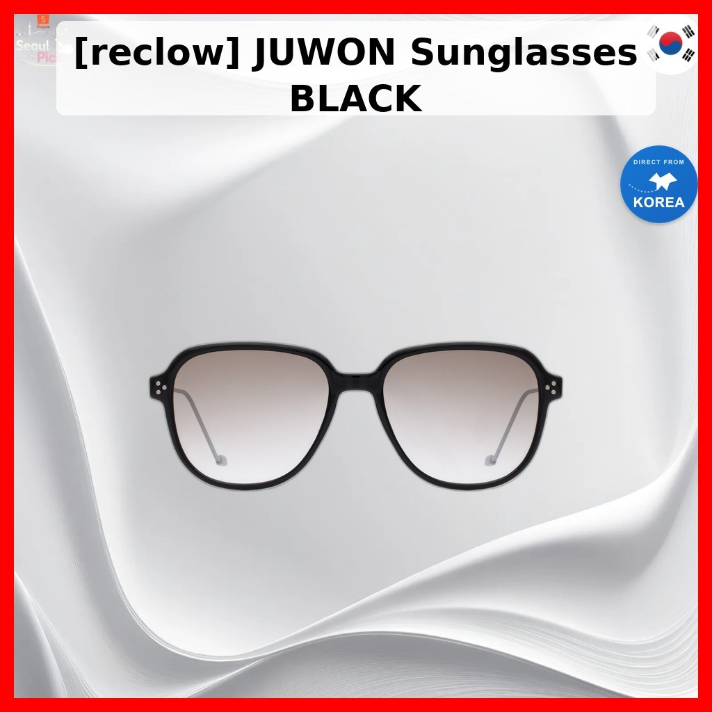 [รับช้า] แว่นกันแดด JUWON BLACK / แว่นกันแดดเกาหลี / กรอบโอเวอร์ไซส์ / ของแท้ 100% โดย seoulpick1