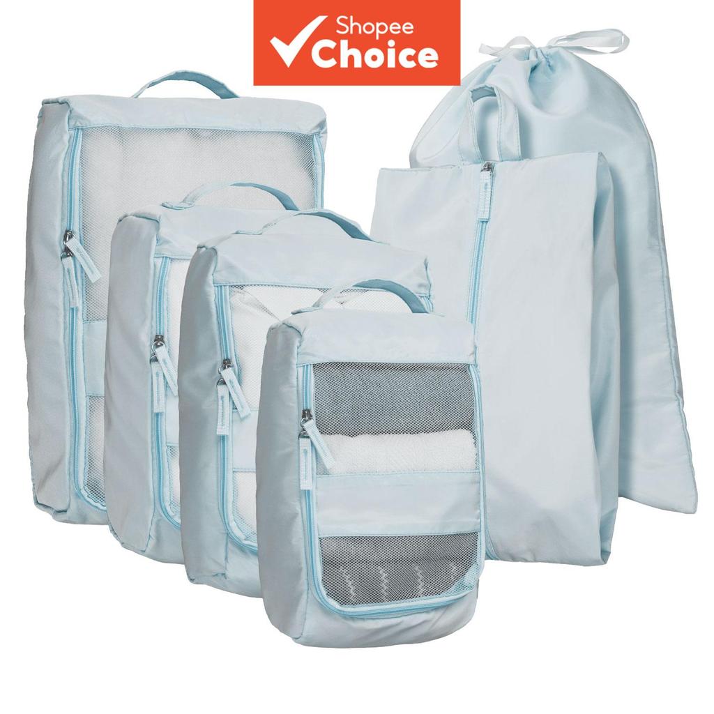 6 ชิ้น Travel Packing Organizer สําหรับเสื้อผ้าและชุดชั้นใน,กระเป๋าเดินทาง