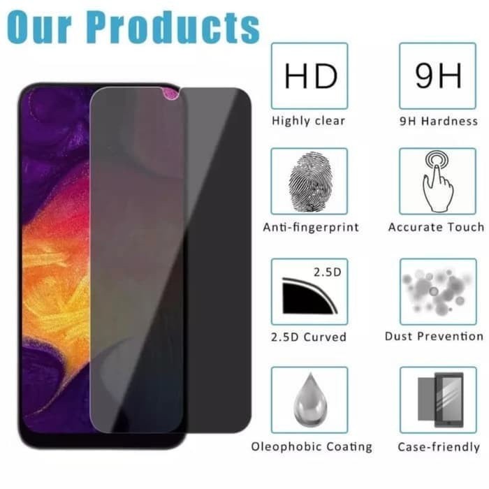 TEMPERED GLASS SPY SAMSUNG GALAXY M62 2021 - ANSTI SCRATCH SPY SAMSUNG GAAXY F62 - FA