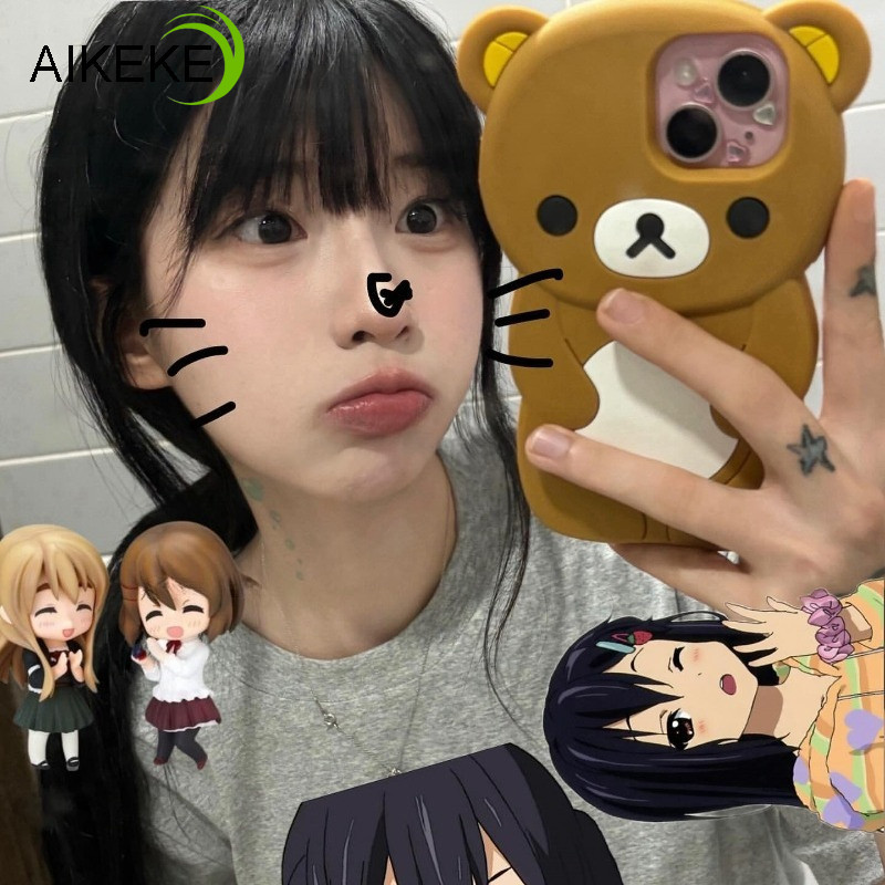 สไตล์เกาหลี 3D Rilakkumaซิลิคอนเคสโทรศัพท์สําหรับVivo Y16 Y12S Y12A Y11S V29 V27 Pro T2X T1X iQOO Z7