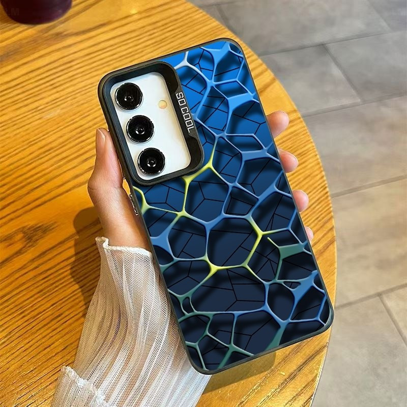 Hollow Honeycombเคสโทรศัพท์อินเทรนด์พรีเมี่ยมSamsung A06/A14/S22/S23FE/S24ULTRA/S25PLUS/A05/A355G/M1