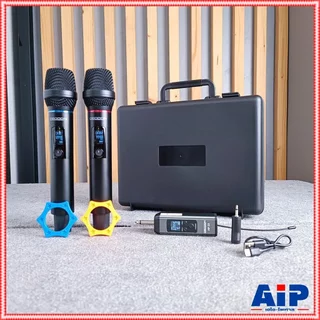 DECCON AP-33 ไมค์ลอยคู่ UHF เครื่องรับเล็ก ปรับความถี่ได้ ความถี่ใหม่ กสทช ไมค์ลอย ใช้ถ่าน AA จูนความถี่ได้ AP 33 AP3...