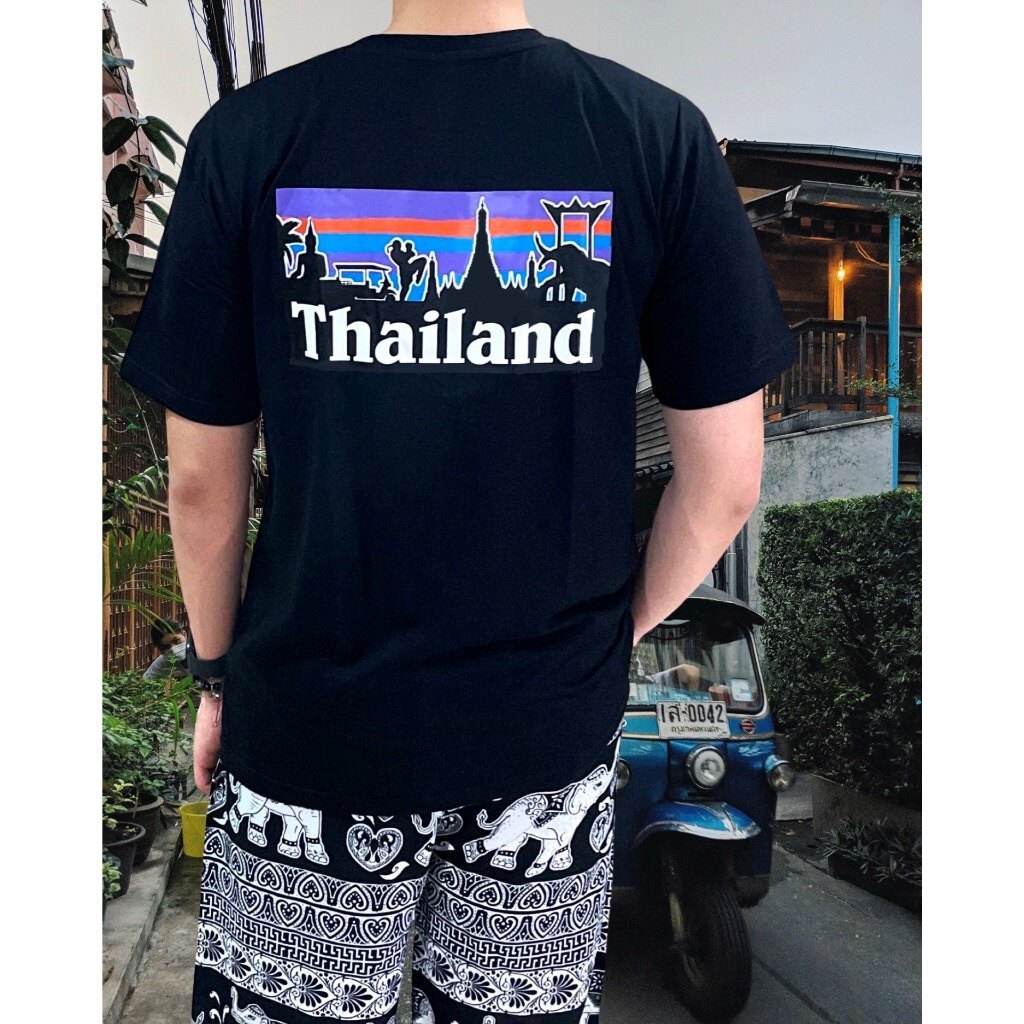 🏞️ เสื้อยืดสตรีทแวร์ลาย Retro Thailand Outdoor Style S-3XL ไม่ใช่เสื้อครอป 💎 200GSM Heavy Cotton ทรงปกติ