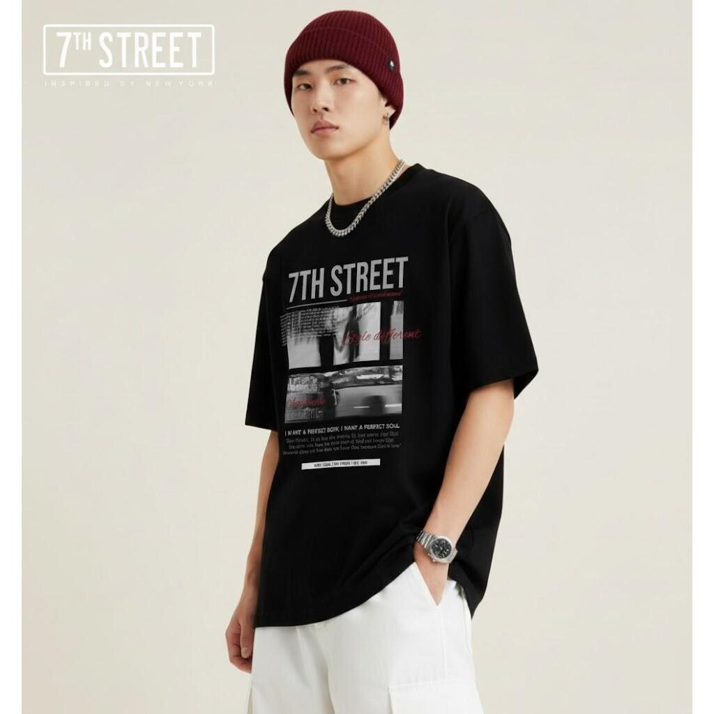 7ᵗʰ Street Oversize90s Cotton100% Com(No.20) ทรงคอฟิต ผ้านุ่ม เบา ใส่สบายที่สามารถสวมใส่ได้ทุกวัน รุ