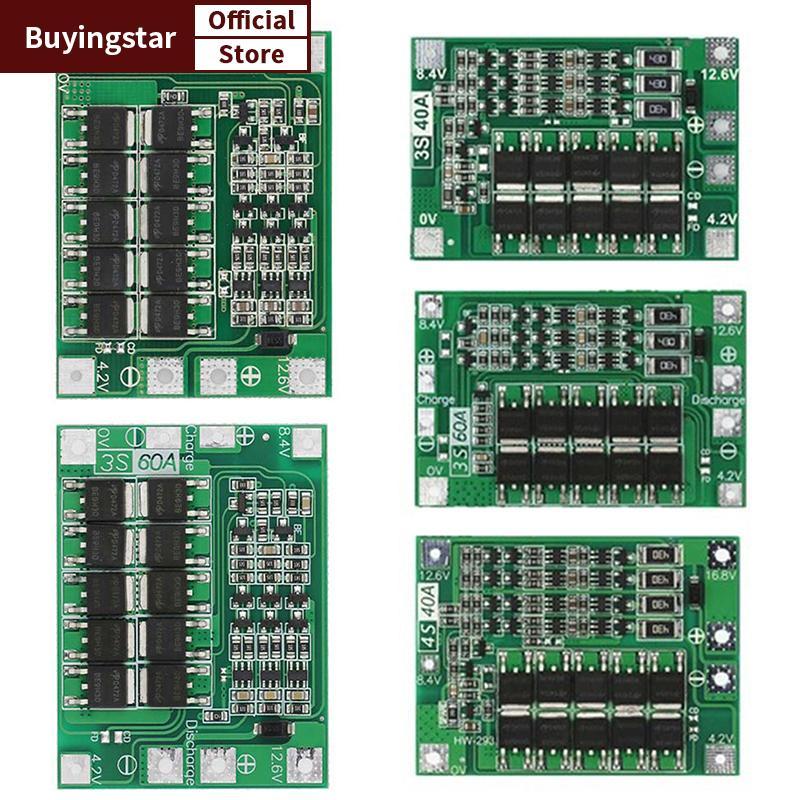 ZCX 3S 4S 40A 60A 18650 Li-ion แบตเตอรี่ BMS แผ่นป้องกันสําหรับเจาะมอเตอร์ 11.1V-16.8V VO