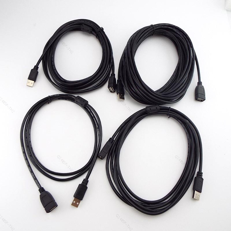 A/F Extender สายไฟ 1.5M 5M 10M USB 2.0 ชายหญิงสายต่อข้อมูลความเร็วสําหรับ PC แล็ปท็อป TH24B2