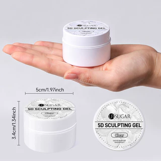 【Local】UR SUGAR Pear White Non Stick Hand แกะสลักเจล 5D Embossment Drawing เล็บเจล Polish ChromeBase กาวเจล Easy to Operate