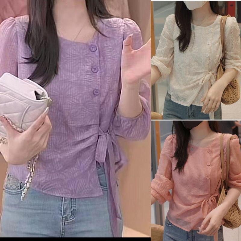 [สินค้าพร้อมส่ง]เสื้อผ้าคุณภาพสูงสำหรับผู้หญิง แบรนด์ดีไซน์ใหม่สำหรับ แบบไม่สม่ำเสมอ สินค้าขายดี แฟชั่นตะวันตก#99405