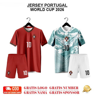 PIALA DUNIA 2026 JERSEY TIMNAS PORTUGAL HOME & AWAY Terbaru Full Printing Premium GRATIS Nama & Nomor Punggung