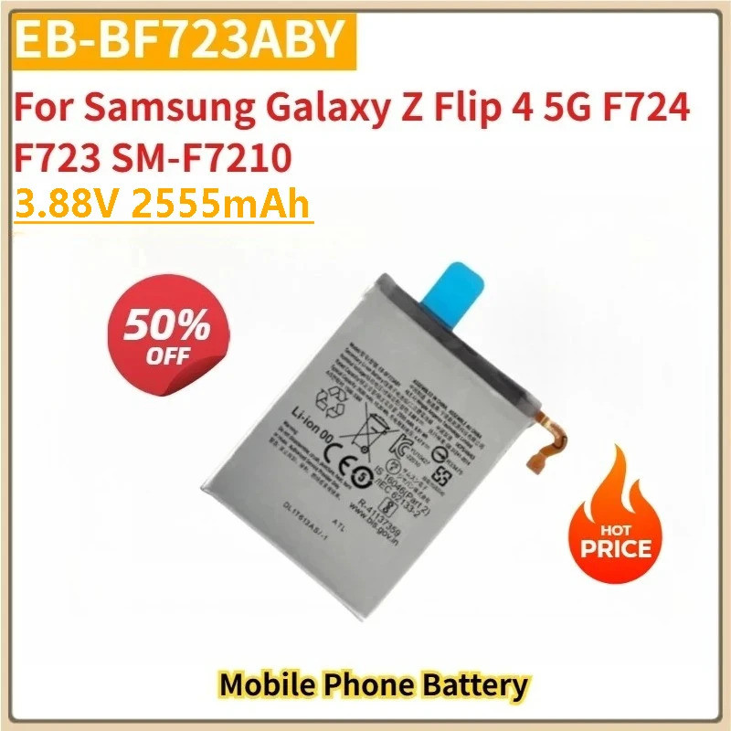 ใหม่เปลี่ยนแบตเตอรี่โทรศัพท์มือถือ 3.88V2555mAh EB-BF723ABY EB-BF724ABY สําหรับ Samsung Galaxy Z Fli