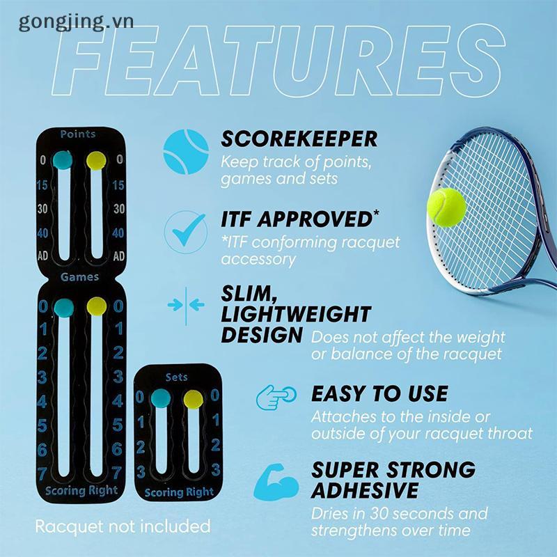 Gongjing เครื่องหมายเทนนิสแบบพกพา, คะแนนขวาเทนนิส Raet และ Padel Scorekeeper, Easily Mounted Small S