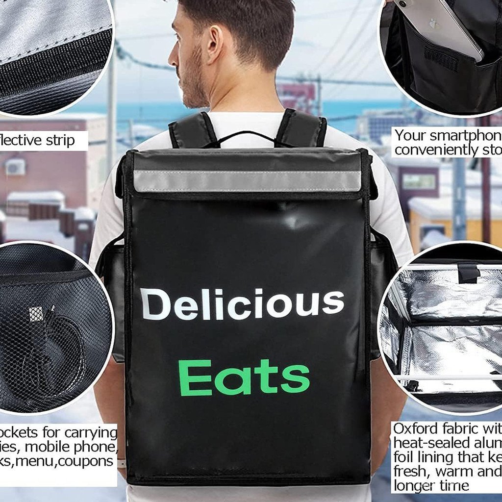 Meal Backpack Bag logo Backpack Meal 58l Bag ผู้ผลิต 42L Insulation Delivery Takeaway Car Bag Backpa
