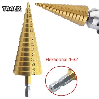 ดอกสว่าน ชุดดอกเจดีย์ ดอกเจดีย์ ทรงเจดีย์ เคลือบไททาเนี่ยม เจาะรู ขยายรู Step Drill 4-12mm / 4-20mm 4-32mmPrimeMetalKit