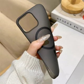 บางเฉียบและโปร่งแสง แม่เหล็ก เคสไอโฟน For iPhone 17 Pro Max 16 15 13 11 14 12 Pro Max เคสโทรศัพท์แบบนิ่มพร้อมแม่เหล็ก
