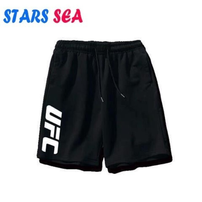 คลังสินค้าพร้อมกางเกงขาสั้นต่อสู้ MMA สําหรับผู้ชาย Elite Breathable หลวมมวย Sanda การฝึกอบรมกางเกงข