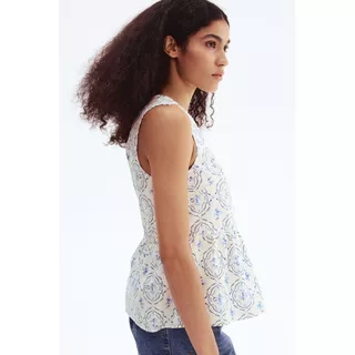 H&M(เอชแอนด์เอ็ม) เสื้อเบลาส์แขนกุดดีไซน์เพลม Women Sleeveless peplum blouse 1325711_1